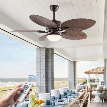 Потолочный вентилятор с тропическим островом с открытыми внутренними двориками света